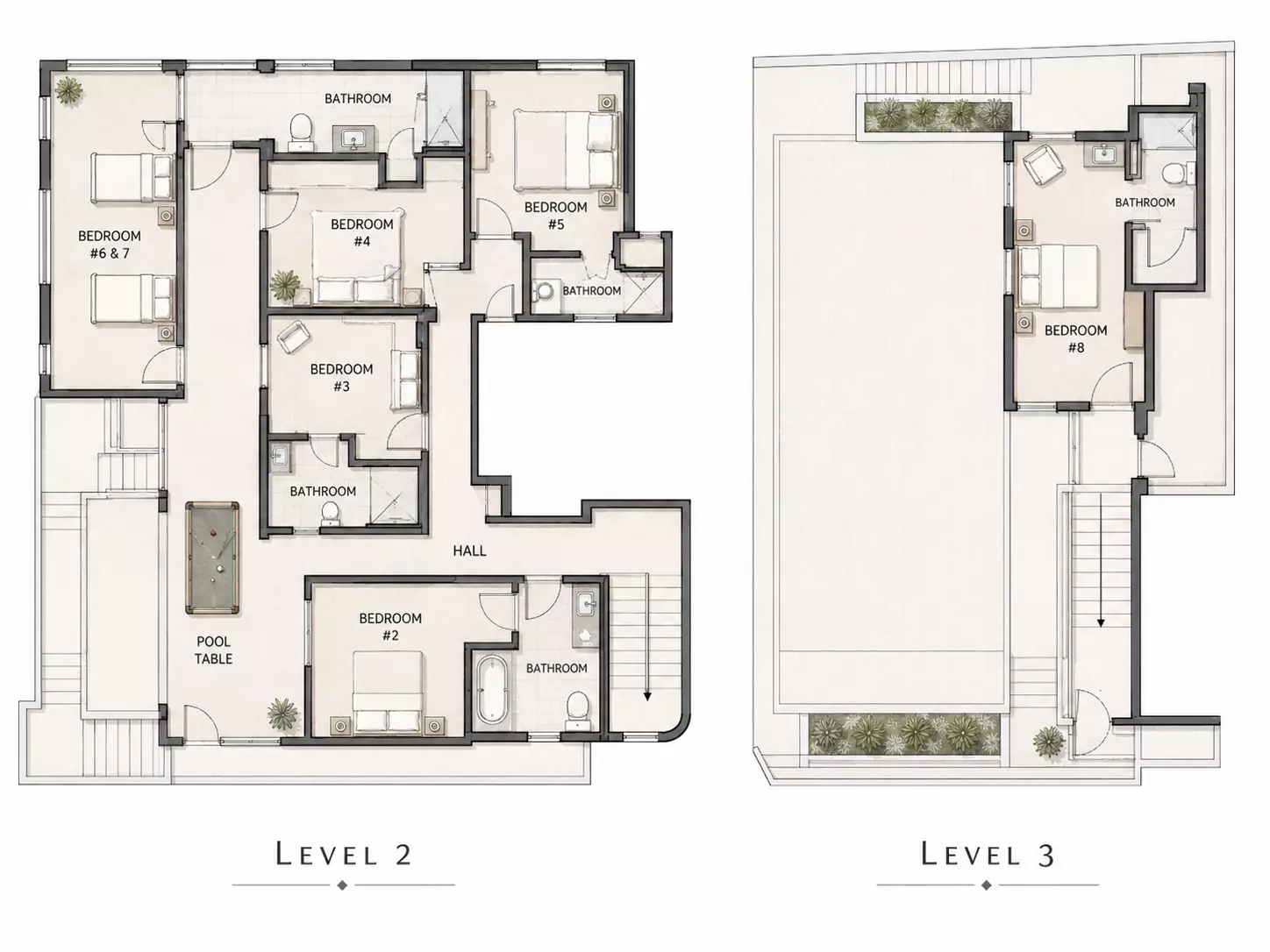 Casa Theodore Levels 2 and 3