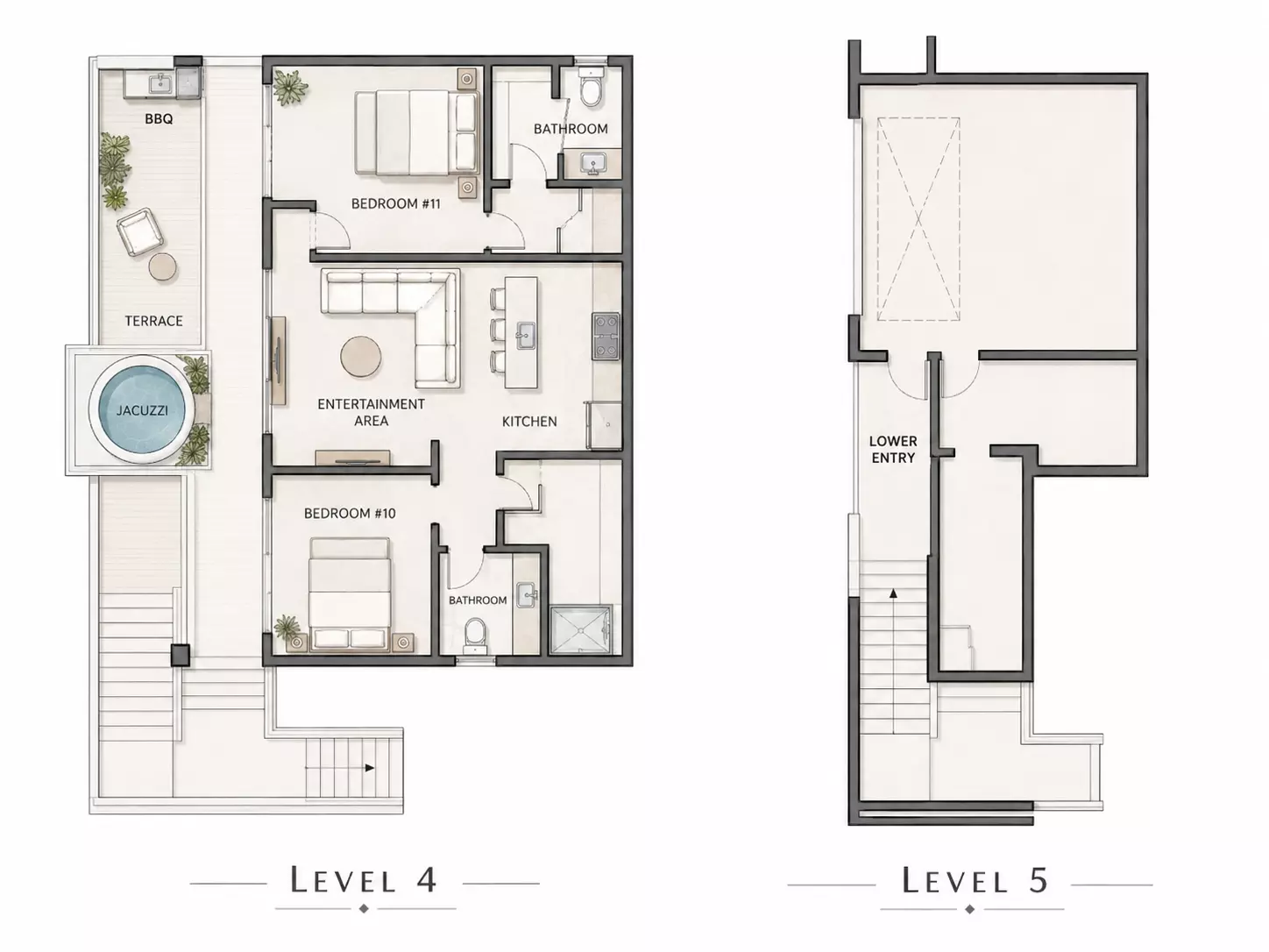 Casa Theodore Levels 4 and 5