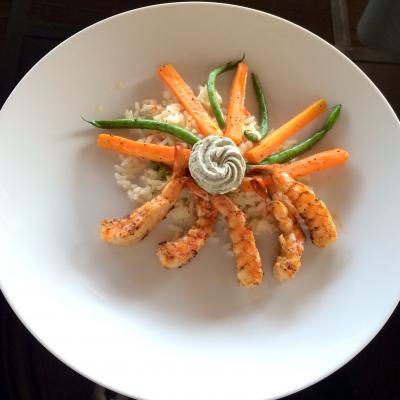 Shrimp and Rice with Jalapeno Butter